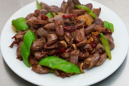 Куриное сердце с овощами №502