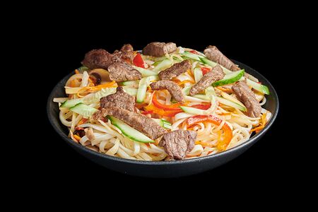 Wok удон с говядиной