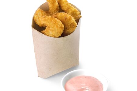 Креветки темпура с соусом спайси