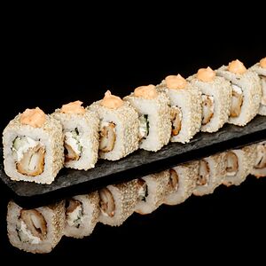 Սեսամե ռոլլ մանրածովախեցգետնով