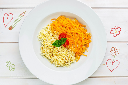 Макарошки-бабочки Два сыра