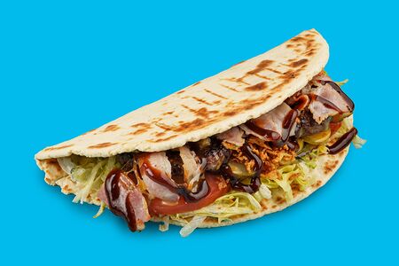 Пита гриль Говядина биф BBQ с беконом