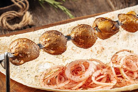 Картофель беби на мангале