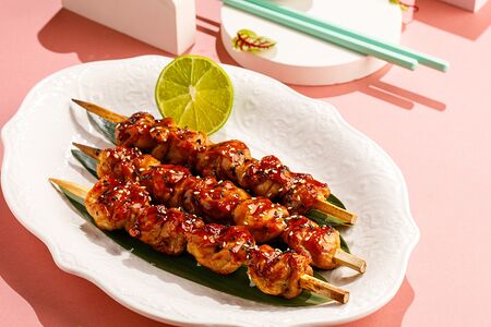 Куриные шашлычки в соусе унаги-терияки