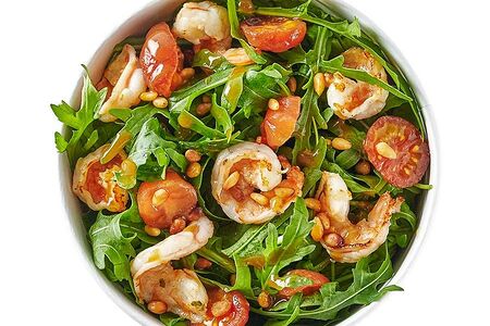 Рукола и креветки