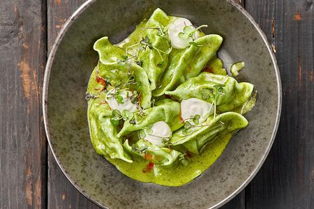 Вареники со шпинатом и рикоттой