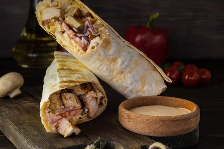 Шаурма Цезарь на углях