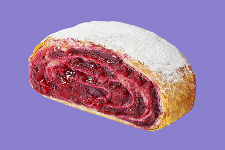 Штрудель с вишней веган