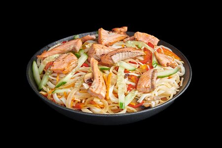 Wok лапша удон с лососем