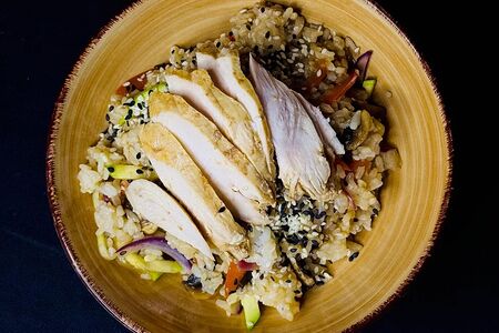 Тяхан с курицей