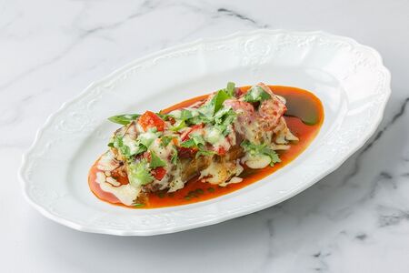 Жареный баклажан со сметаной васаби