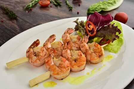 Креветки на гриле