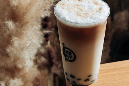 Кофейный бабл с тапиокой