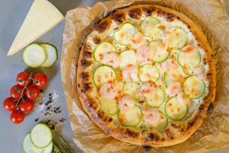 Пицца Креветки-цукини