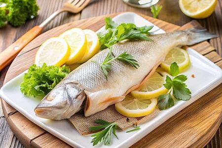 Сибас на пару