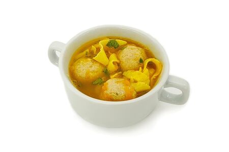 Суп с фрикадельками и домашней лапшой