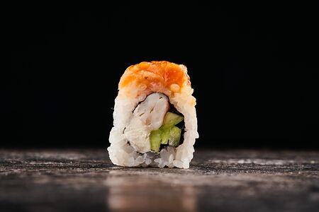 Лосось, креветка, трюфельная карамель