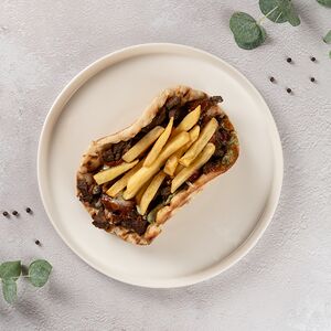 Гирос с рубленым бифштексом