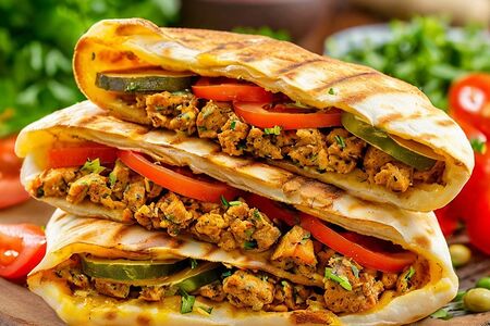 Шаурма в лепешке