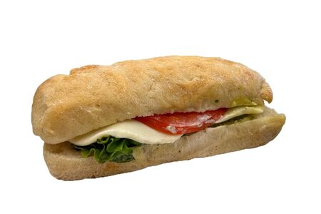 Чиабатта с курицей, моцареллой и базиликовым майонезом