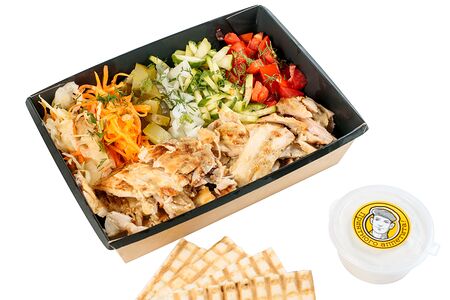 Шаверма на тарелке