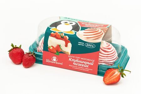 Бенто-торт Мороженое-Клубничный чизкейк
