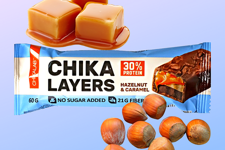 Батончик Chika Layers Лесной орех с карамелью