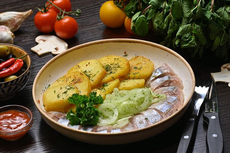 Сельдь с картофелем