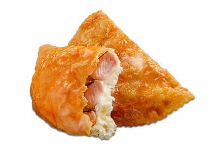 Чебурек с красной рыбой и творожным сыром