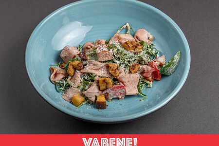 Салат теплый с белыми грибами new