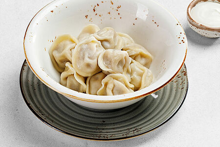 Пельмени со сметаной двойные