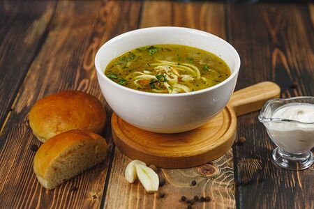 Суп с домашней лапшой