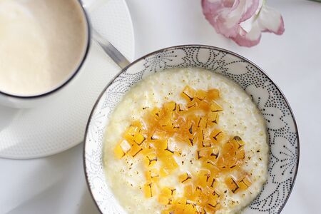 Пшенная каша с карамелизированной тыквой