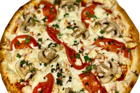 Пицца куриная с грибами