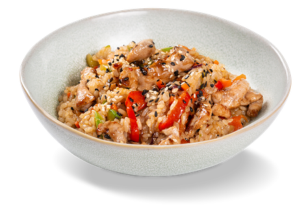 Рис со свининой и овощами