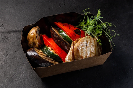 Индейка с овощами гриль