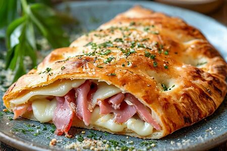 Кальцоне с ветчиной и сыром