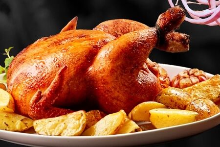 Курица гриль с картофелем