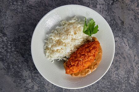 Пожарская котлета с рисом басмати