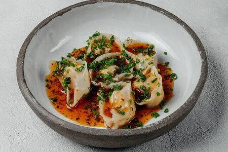 Вонтон с камчатским крабом, тайский соус