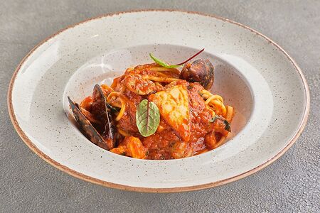 Спагетти с морепродуктами