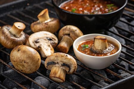 Грибы на углях 