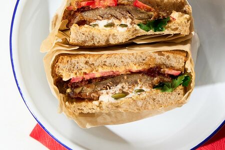 Сэндвич с хрустящим баклажаном