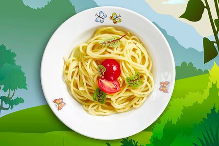 Спагетти в сливочном соусе