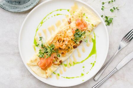 Омлет с семгой