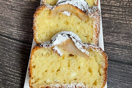 Кекс творожный с яблоком