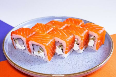 Филадельфия с лососем и креветкой