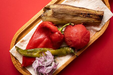 Порция печеных овощей