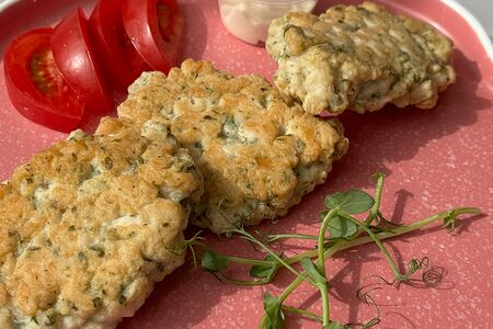 Оладьи куриные с зеленью