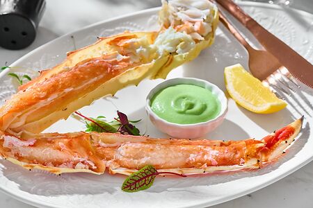 Камчатский краб на пару 